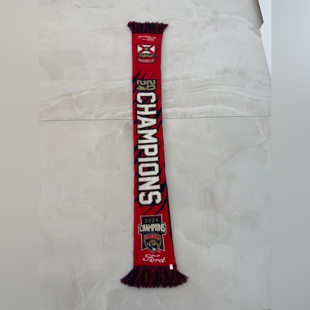 Florida Panthers Stanley Cup Champions NHL Hockey Scarf Used